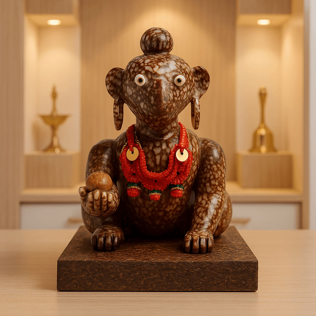 Handcrafted Betel Nut Laddu Gopal Idol
