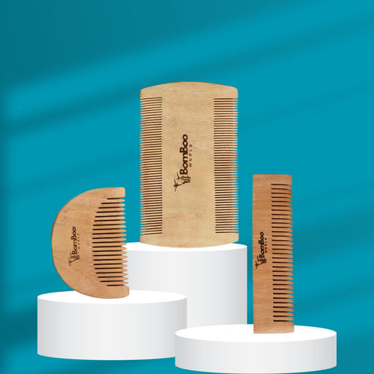 Neem Wood Comb – 3 in 1 Combo Set