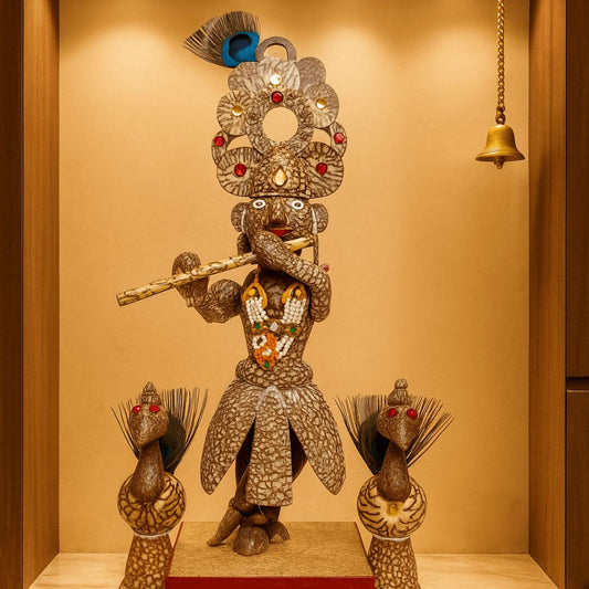 Handcrafted Betel Nut Krishna Idol