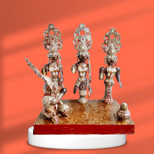 Handcrafted Betel Nut Ram Sita Idol